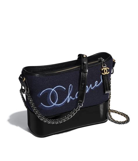 chanel gabrielle navy blue|Chanel gabrielle hobo bag.